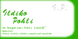 ildiko pohli business card